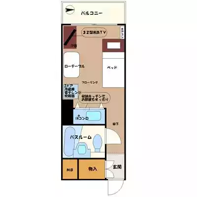 エリアワン江坂の間取り写真