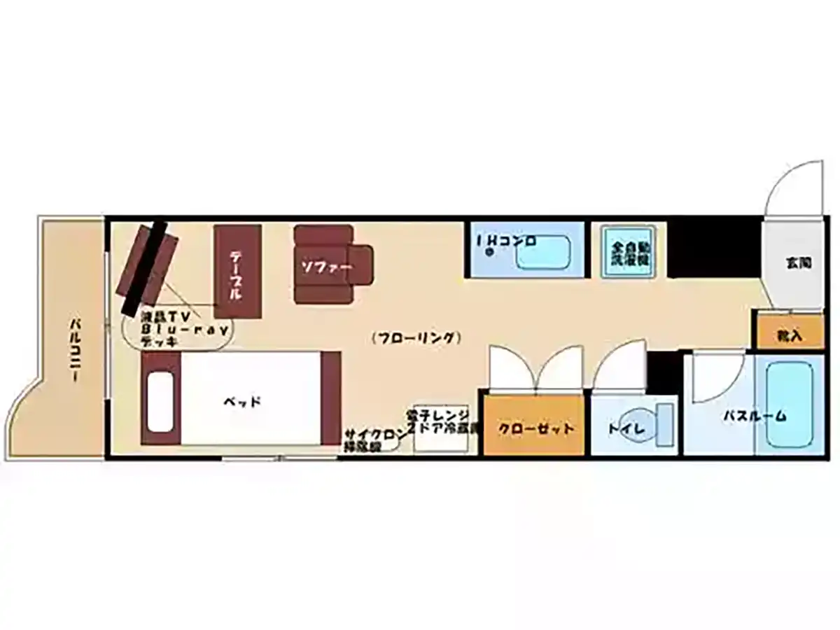 エリアワン熊本上通北の間取り写真