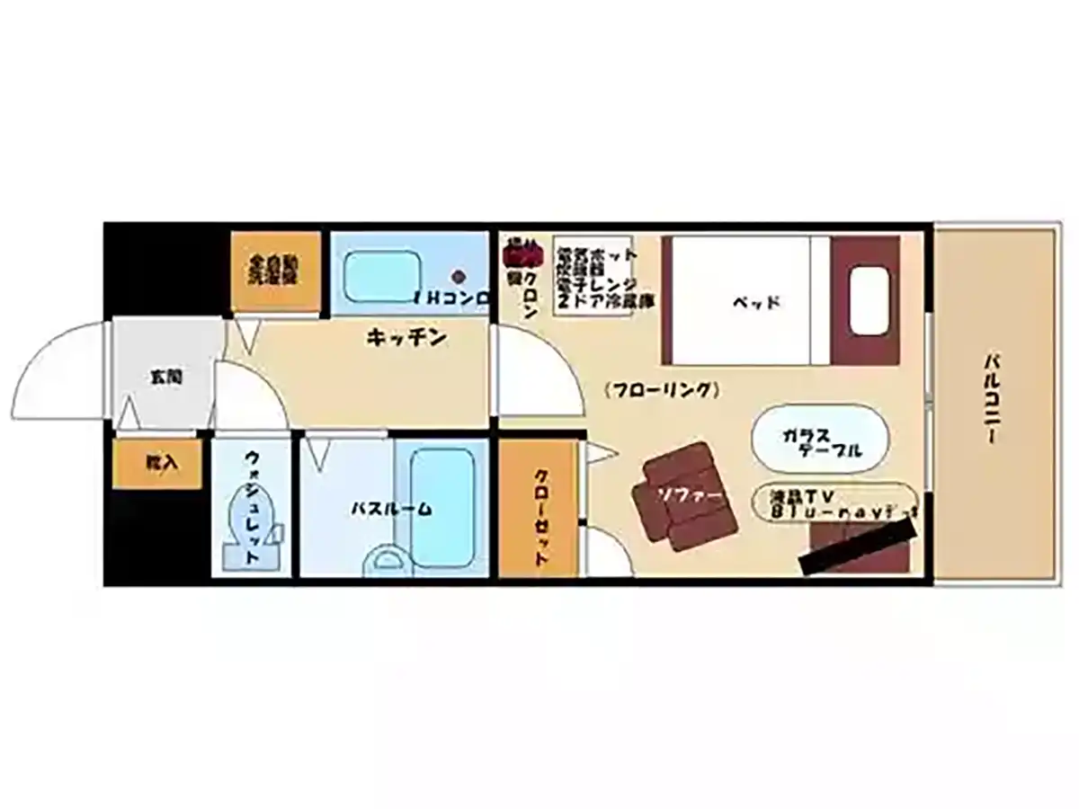 エリアワン鹿児島中央駅西口の間取り写真