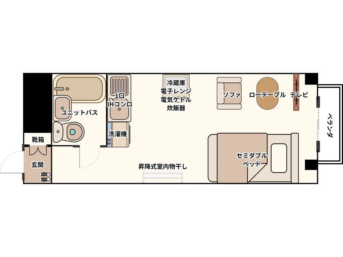 エリアワン弘前の間取り写真