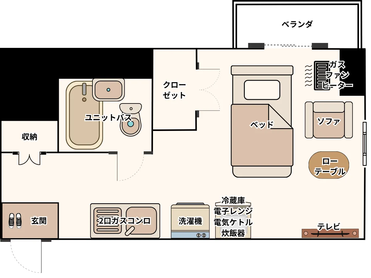 エリアワン旭川駅前の間取り写真